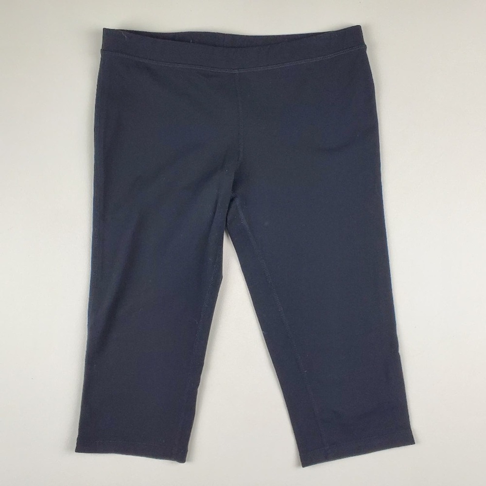 Prana Breathe Black Stretch Athletic Crop Capri Bike Shorts Women's Size Small